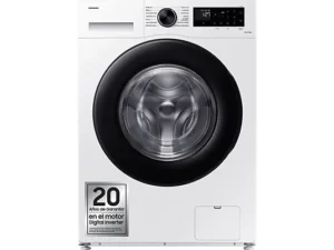 Lavadora carga frontal - Samsung WW80CGC04DAEEC, 8 kg, 1400 rpm, EcoBubble™, Función WiFi con SmartThings, Blanco