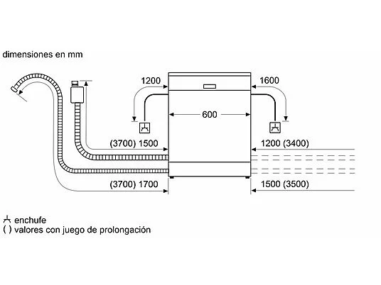 Lavavajillas - Bosch SMS4HVW02E, 14 servicios, 6 programas, 60 cm, Home Connect, ActiveWater, Blanco - Imagen 4