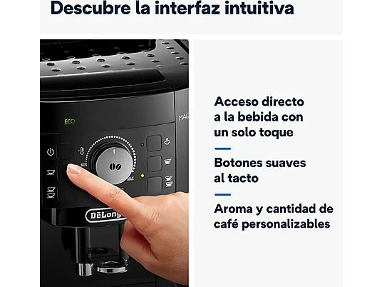 Cafetera superautomática - De'Longhi Magnifica S ECAM22.113.B, Molinillo integrado, Sistema Thermoblock, Vaporizador, 1450 W, 15 bar, Negro - Imagen 5