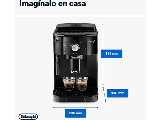 Cafetera superautomática - De'Longhi Magnifica S ECAM22.113.B, Molinillo integrado, Sistema Thermoblock, Vaporizador, 1450 W, 15 bar, Negro - Imagen 6