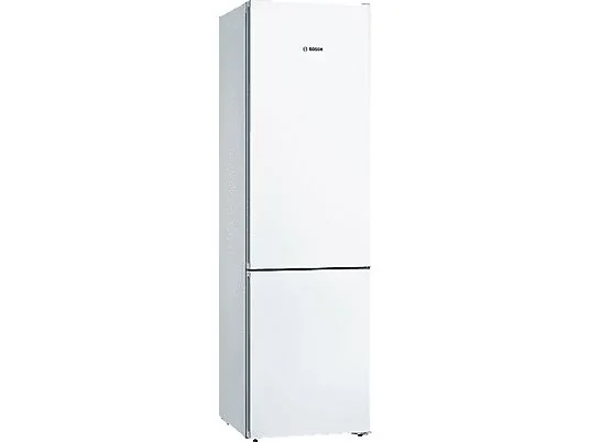 Frigorífico combi - Bosch KGN39VWDA, No Frost, 203 cm, 366 l, Bandejas extraíbles cristal, Blanco
