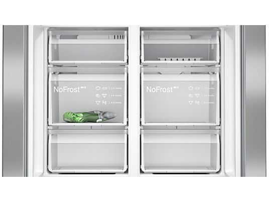 Frigorífico americano - Siemens KF96NVPEA, No Frost, 183 cm, 605 l, Cajón HyperFresh, SuperRefrigeración, Iluminación LED, Inox - Imagen 6