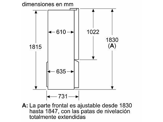 Frigorífico americano - Siemens KF96NVPEA, No Frost, 183 cm, 605 l, Cajón HyperFresh, SuperRefrigeración, Iluminación LED, Inox - Imagen 12