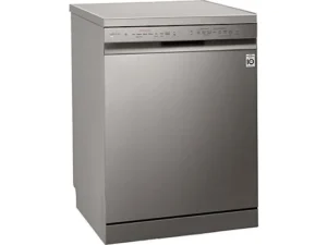 Lavavajillas - LG DF365FPS, 14 servicios, 10 programas, 60 cm, Lavado a vapor, Tercera bandeja, Truesteam™, QuadWash™, Acero inoxidable Antihuellas