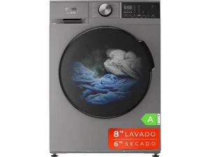 Lavadora secadora - Nova 8/6X EVVO, 1350 rpm, 13 programas, Inox